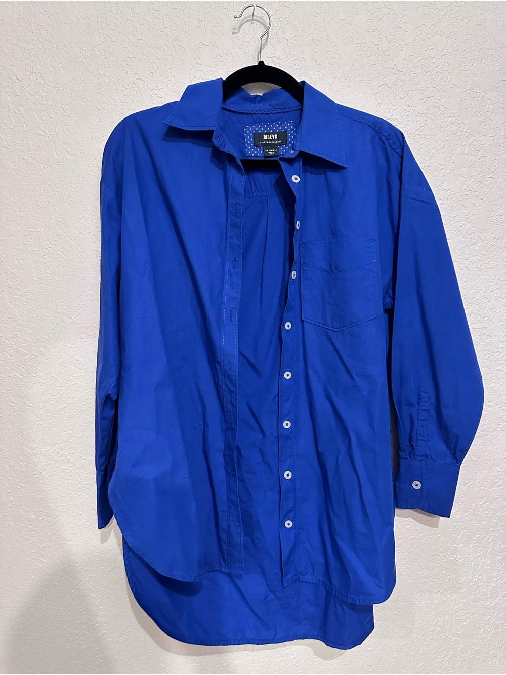 Women’s oversized Maeve royal Blue Button-Down Shirt